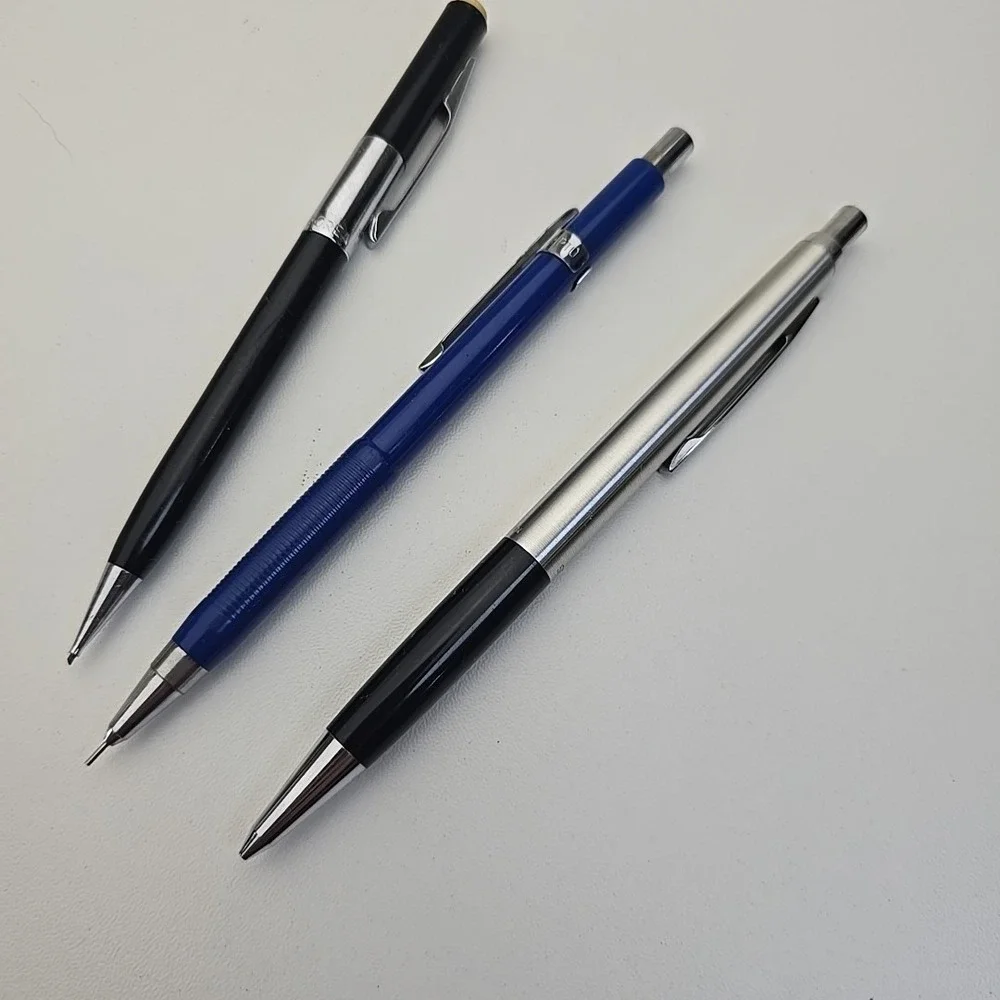 Scripto Vintage Mechanical Pencil P970 & P950 SET of (7) Japan Korea Twist Click